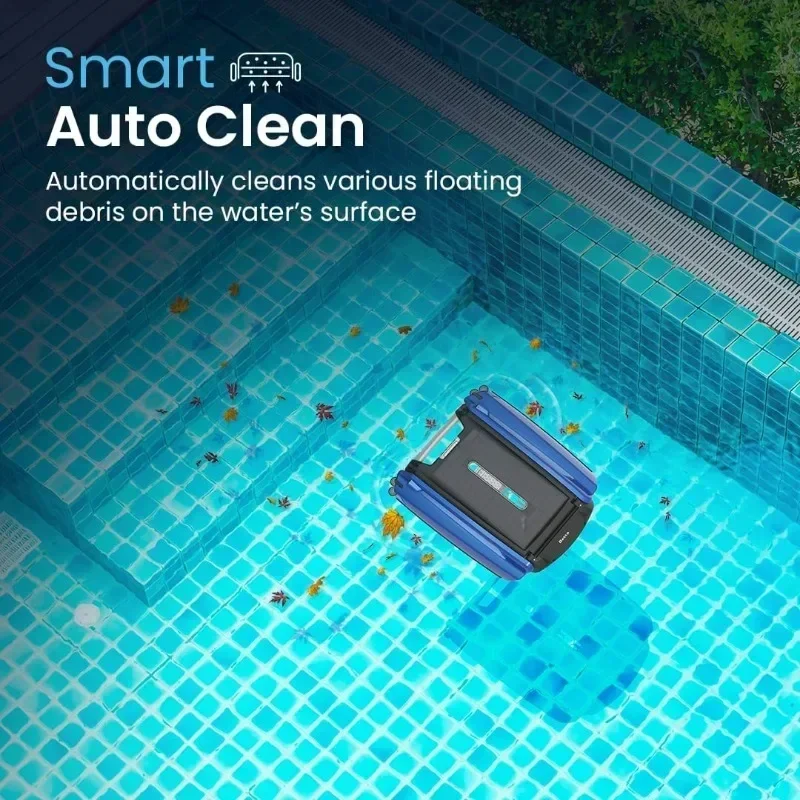 Solarbetriebener automatischer Roboter-Pool-Skimmer-Reiniger, Reinigung der Batteriebetrieb, Doppelsalz-Chlor-Tolerant-Motoren