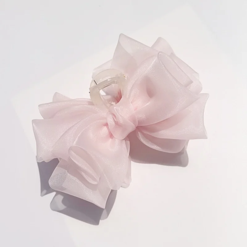 Große Schmetterlings-Haarspange: Schickes Haar-Accessoire für den High-End-Stil – Frühling/Sommer Organza-Haarklammer, Atemberaubende Haifischklammer – Detail 8