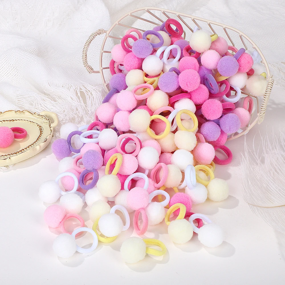 

40 шт. случайный цвет, новогодние детские повязки для волос с короной и бабочкой для девочек, без вреда, мультяшное полотенце, веревка, держатель для хвоста, детская резинка