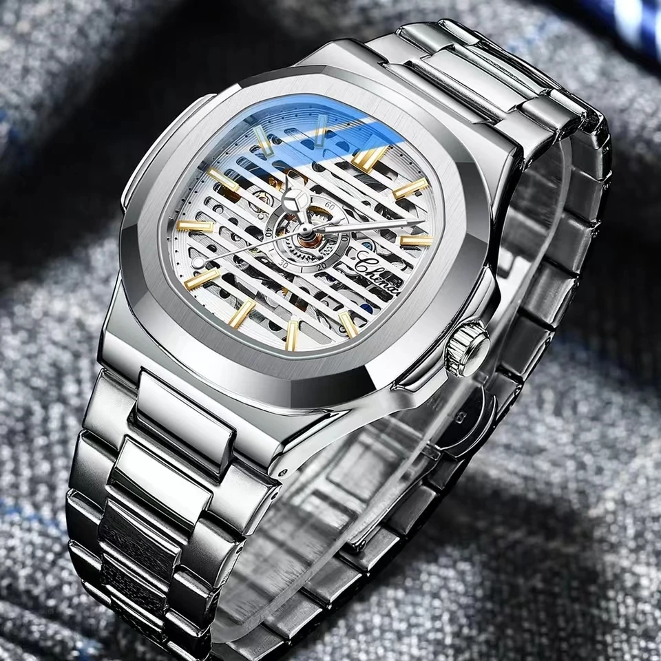 CHENXI 8822 Automatic Mechanical Watches for Men Fashion New Waterproof Luminous Steel Watch Strap Mens Watch Relogios Masculino