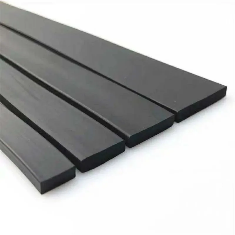 Solid Rubber Flat Seal Strip Anti-collision Wear-resistant Pressure Glass Gasket Square Strip Shock-absorbing Buffer Rubber Pad