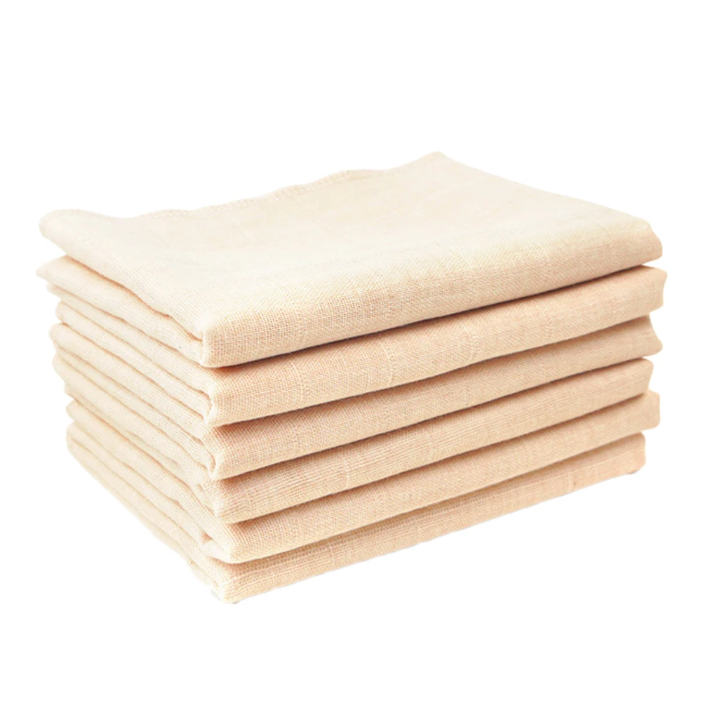 

6 Pcs Baby Drool Bibs Soft Breathable Gauze Square Towels Nursing Feeding H kerchief Eco Friendly Reusable Infant Care