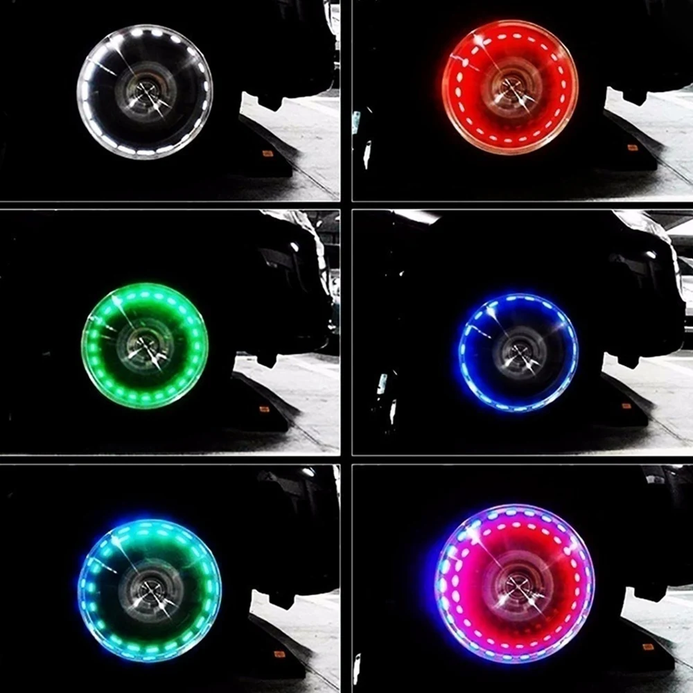 

H5-универсальные красочные автомобильные фары для колес, солнечные фары для украшения автомобильных шин, светодиодные фары для шин, красочные фары для колес