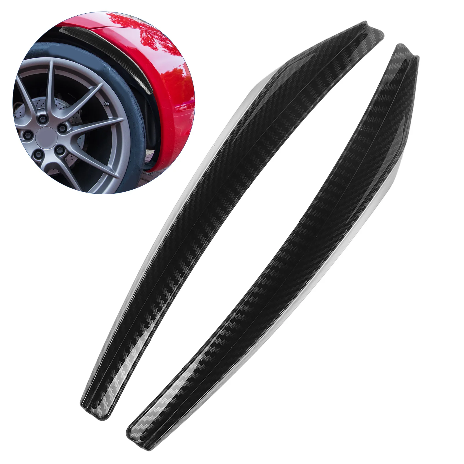 

4pcs Universal Car Wheel Arch Trim Carbon Fiber Bumper Protector For Exterior Protection Suv Automotive Accessories Tire Guard