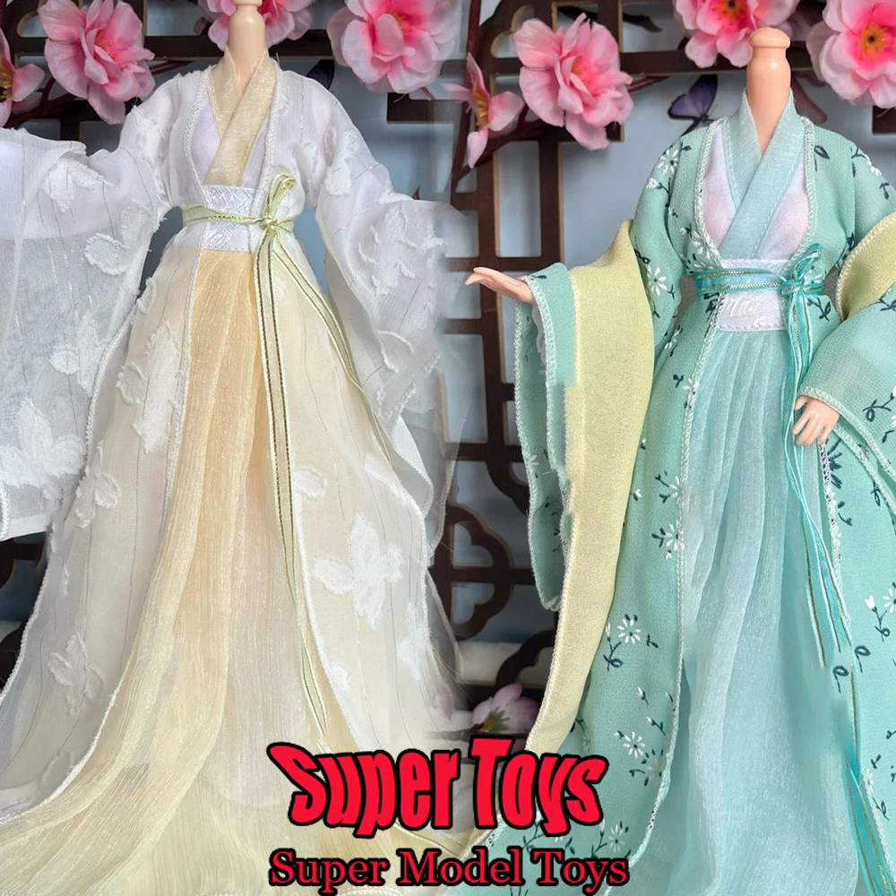 In Voorraad 1/6 Schaal Vrouwen Soldaten Kleding Accessoire Hanfu Chinese Oude Stijl Kostuum Voor 12-Inch Actie Figuur Pop