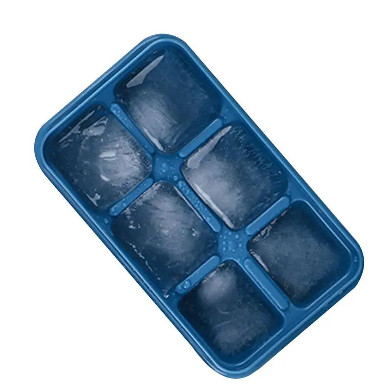 6 Big Ice Tray Mold Giant Large Food Grade Silicone Ice Cube Square Tray Mold DIY Ice Maker Ice Cube Tray 2023