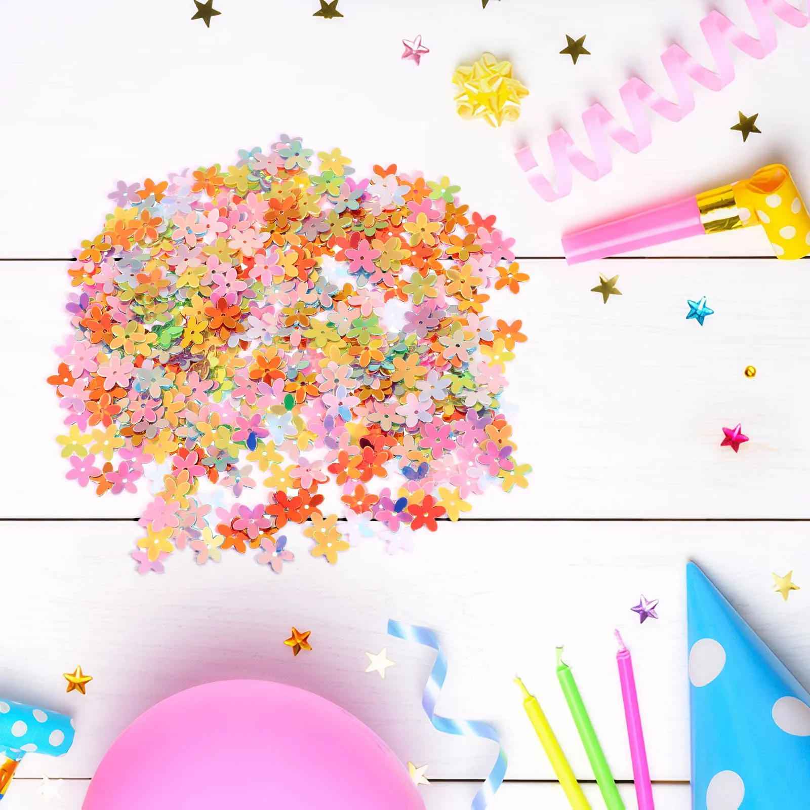 

Colorful Flower 60g Decorative Confetti Decor Daisy Shape Party Table Confetti Decor Table Home Sequins Wedding Birthday
