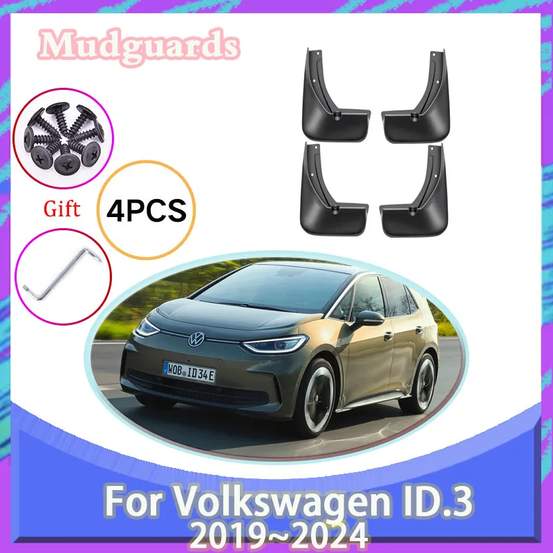 

Fits For VW Volkswagen ID.3 2019~2024 Car Mudguards Antifreeze Muds Flaps Mudflaps Splash Guards Wheels Fenders Auto Accessories