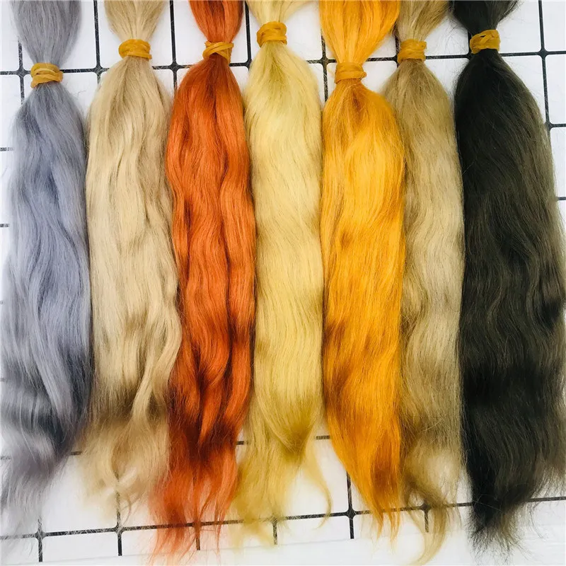 10 Gram/bag 9 Kleuren Reborn Pop Mohair Pruik Diy Bjd OB11 Pop Reborn Baby Poppen Pure Mohair Zwarte Goud Haar voor Wedergeboorte Pop