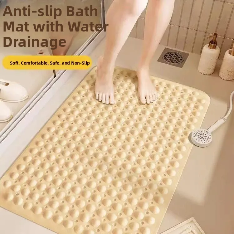 

Bathroom Anti-Slip Silicone Mat Home Bathroom Shower Special Use Massage Elderly Anti-Fall Suction Cup Floor Mat Home Use