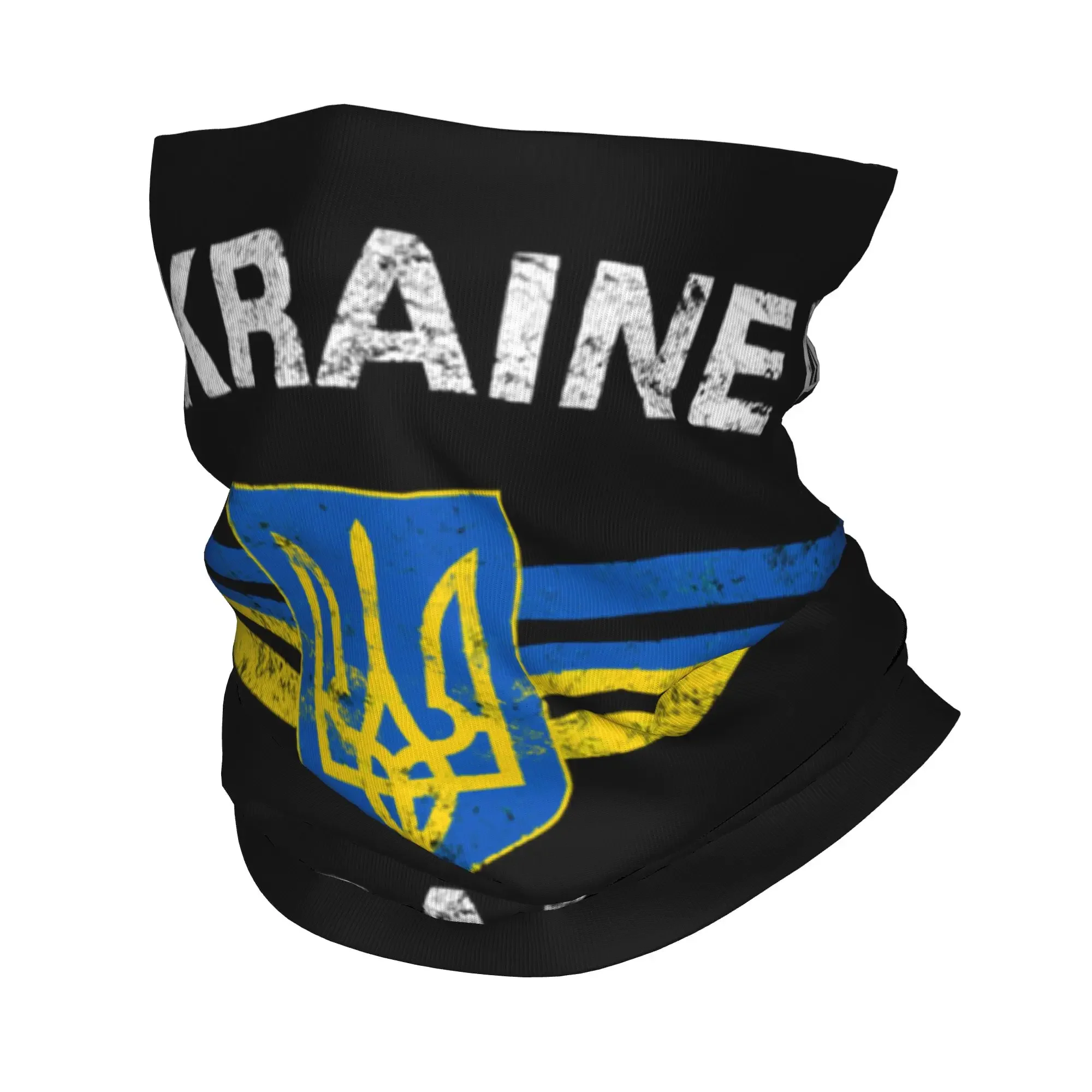 New Coat of Arms Ukraine Ukrainian Flag Bandana Neck Warmer Men Women Winter Hiking Ski Scarf Gaiter  Face Cover