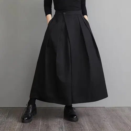 Imagen 2 del producto Japón Harajuku moda YY Hakama pantalones hombres mujeres Unisex Y2k ropa de calle pantalones samuráis de pierna ancha falda estética oscura pantalones