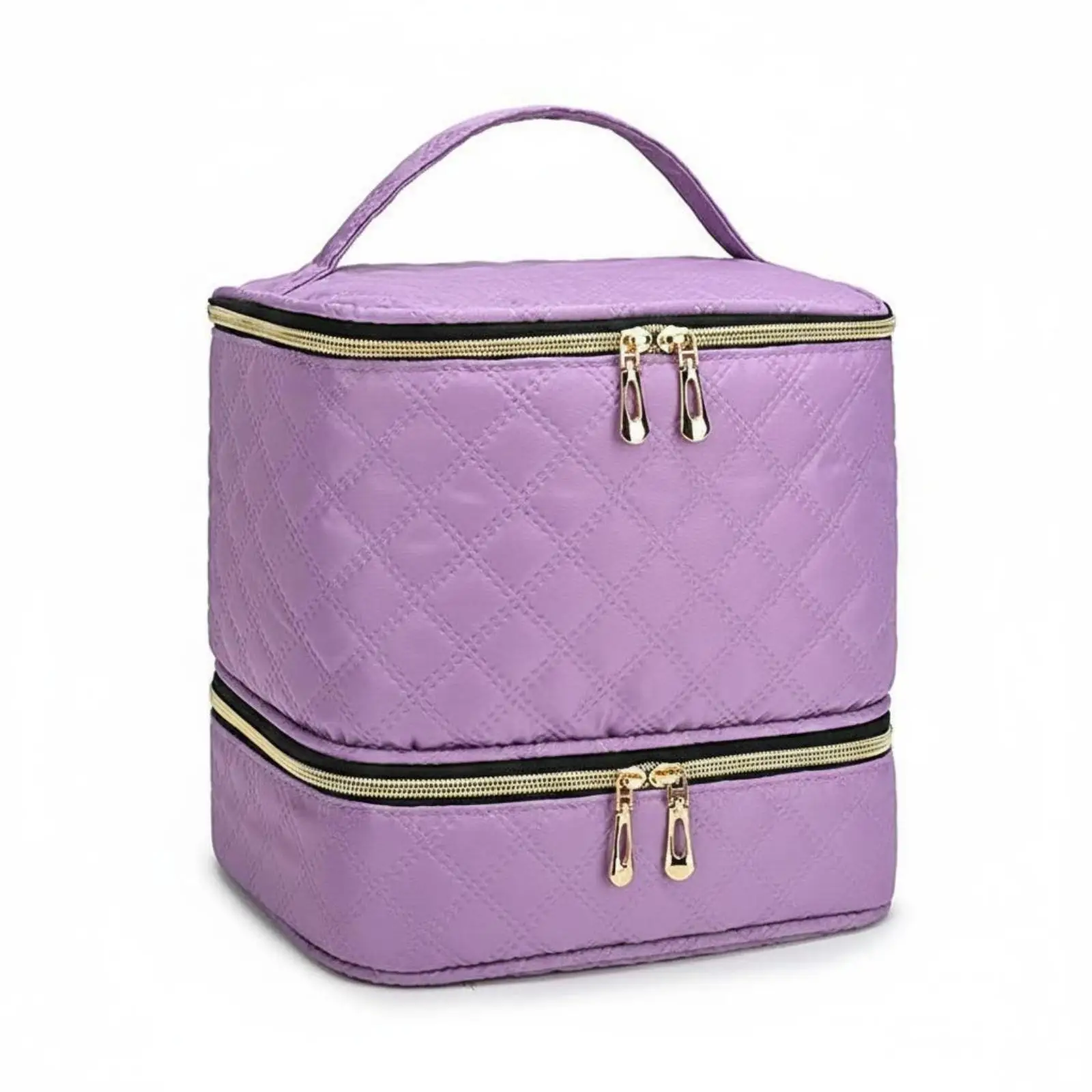 Women Cosmetic Organizer Spacious Nail Polish Holder Beauty Makeup Bag for Travel Portable Manicure Storage