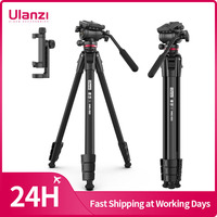 Ulanzi MT-56 OMBRA VIDEO Travel Tripod With Fluid Drag Pan Ball Head Metal Outdoor Smartphone DSLR Camera Tripod Monopod