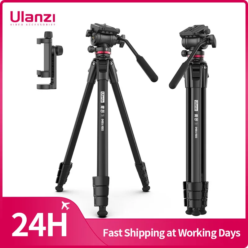 Ulanzi MT-56 OMBRA VIDEO Statyw podróżny z głowicą kulową z płynnym przeciągiem Metalowy statyw do smartfonów i lustrzanek cyfrowych na zewnątrz Monopod