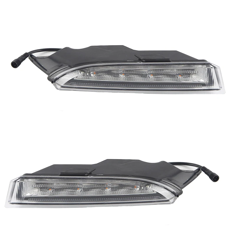 Car LED Daytime Running Light Daylight Driving Yellow Turn Signal lamp For Volkswagen VW Scirocco R 2010 - 2014 2015 2016