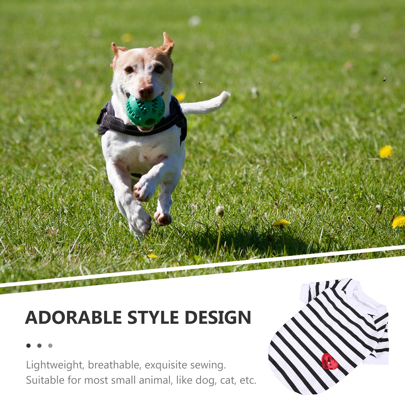 

Dog Cotton Shirt Pet Clothes Adorable Puppy Shirts Comfortable Decorative Sweatshirt Summer Lightweight Dog Shirts Breathable