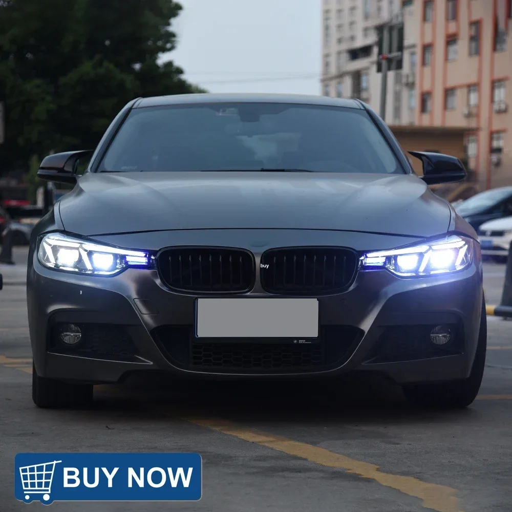 ترقية DRL العارض عدسة أداة الملحقات لسيارات BMW 3 سلسلة F30 F35 318i 320i 325i 330i 2013-2019 سيارة LED مجموعة المصابيح الأمامية #6