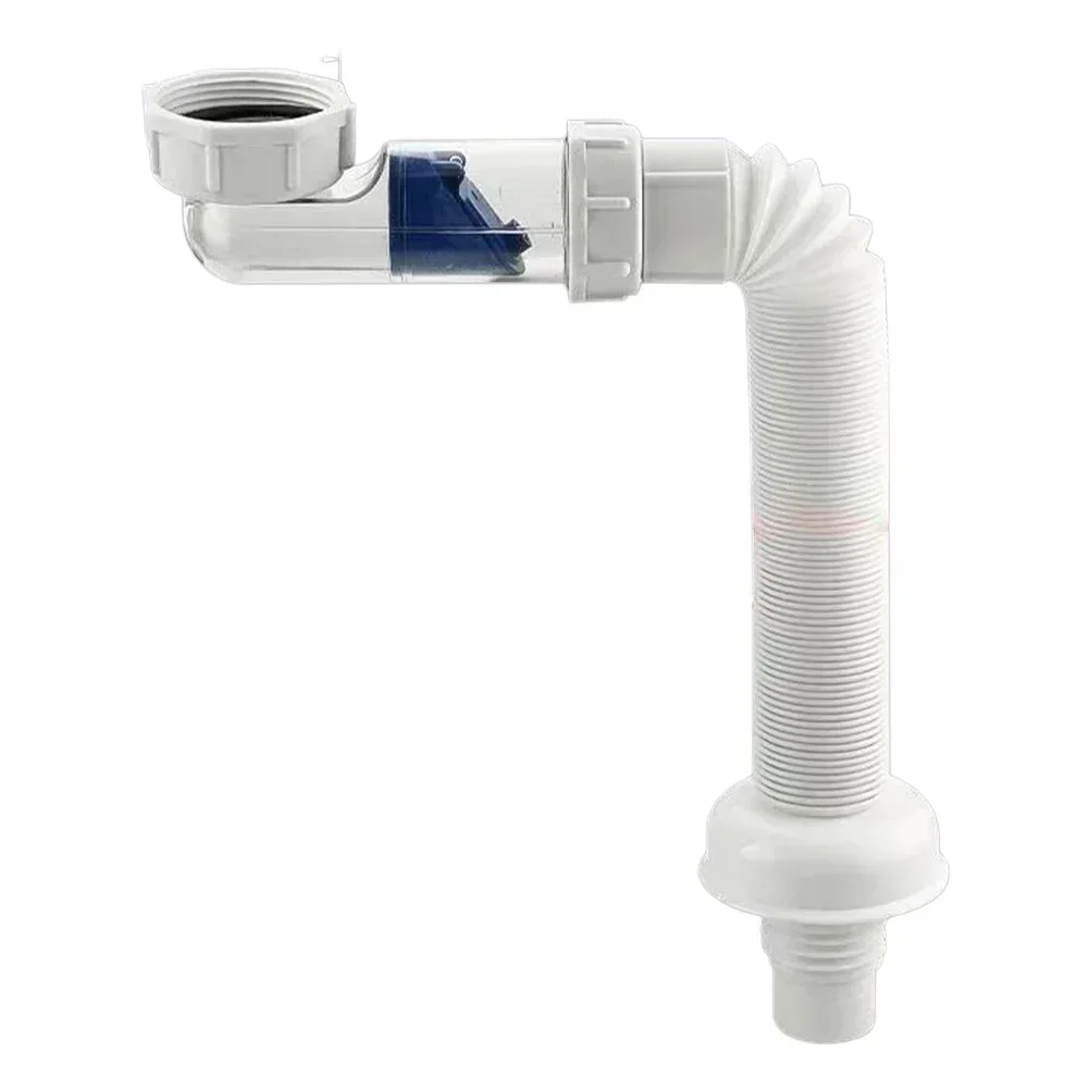 Siphon Drain Hose for Kitchens and Bathrooms Prevents Unpleasant Smells with Innovative Design Compatible with Standard Sizes