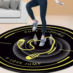 Polymères de yoga noirs extra optiques, tapis de sol de sport silencieux, tapis rond de gymnastique à domicile, tapis de densité de ULà sauter, exercice anti-déchirure