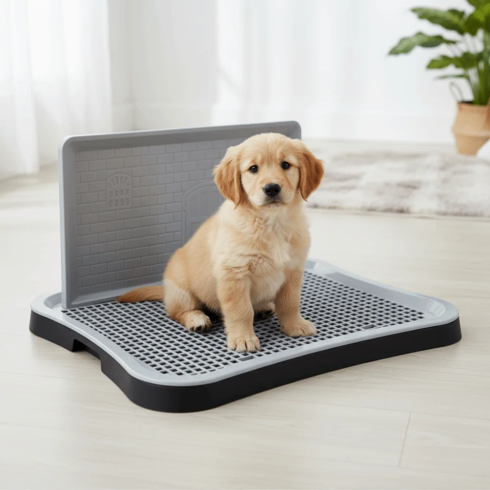 

Splash-Proof Dog Training Toilet Detachable Leakproof Dog Litter Box Non-slip Plastic Pee Pad Holder Pet Accessories