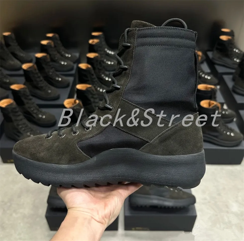 Black Street Handmade Quality Suede Real Leather Comfortable High Street new Season Boots