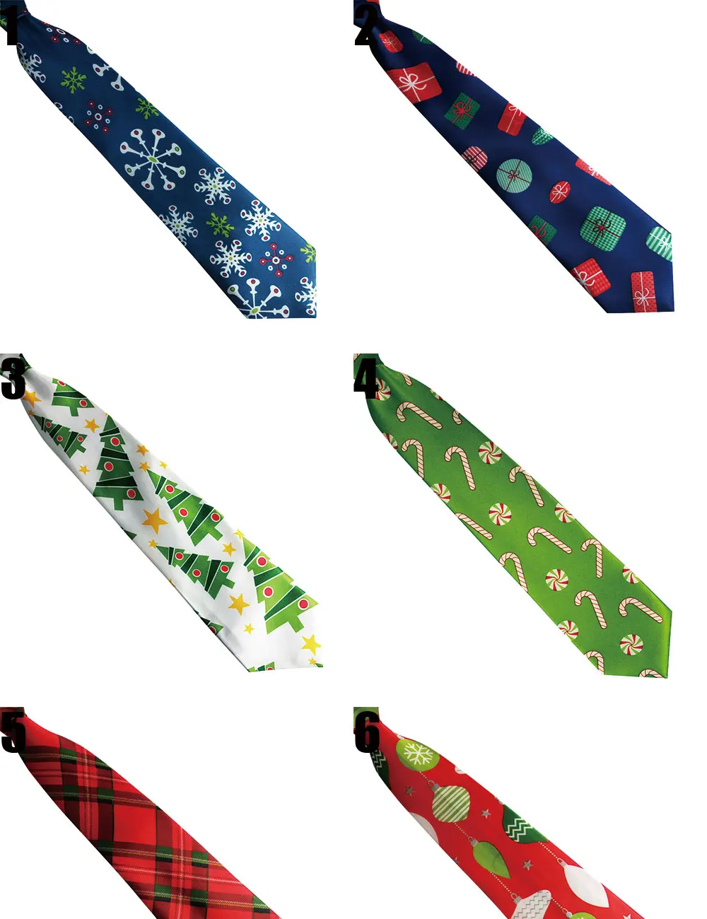 EASTEPIC Men's Neckties Light Thin Christmas Ties for Men Children's Toys Holiday Party Santa Claus Xmas Tree Snowflake Snowman