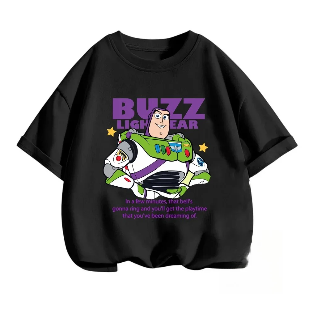 

Summer Disney Toy Story Printed T-Shirt Funny Cartoon Graphics O-Neck Boys Girls Short Sleeve Top Men and Women