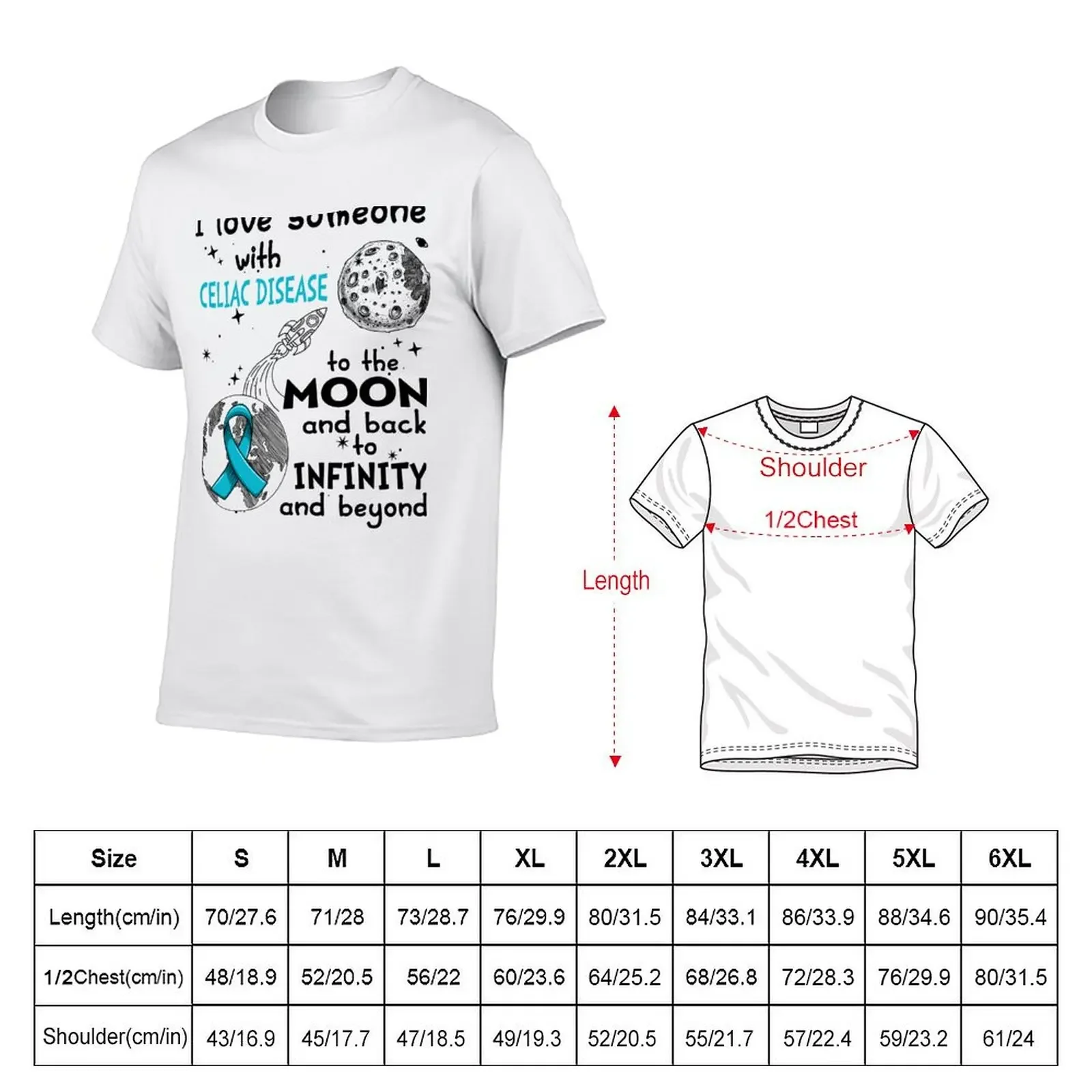 I Love Someone With Celiac Disease To The Moon And Back T-Shirt boys whites shirts graphic blue archive t shirts for men