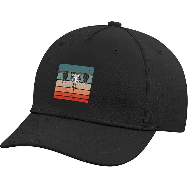 Be Different, Hanging Chicken On Tree with Sleeping Bats Adjustable Baseball Hat