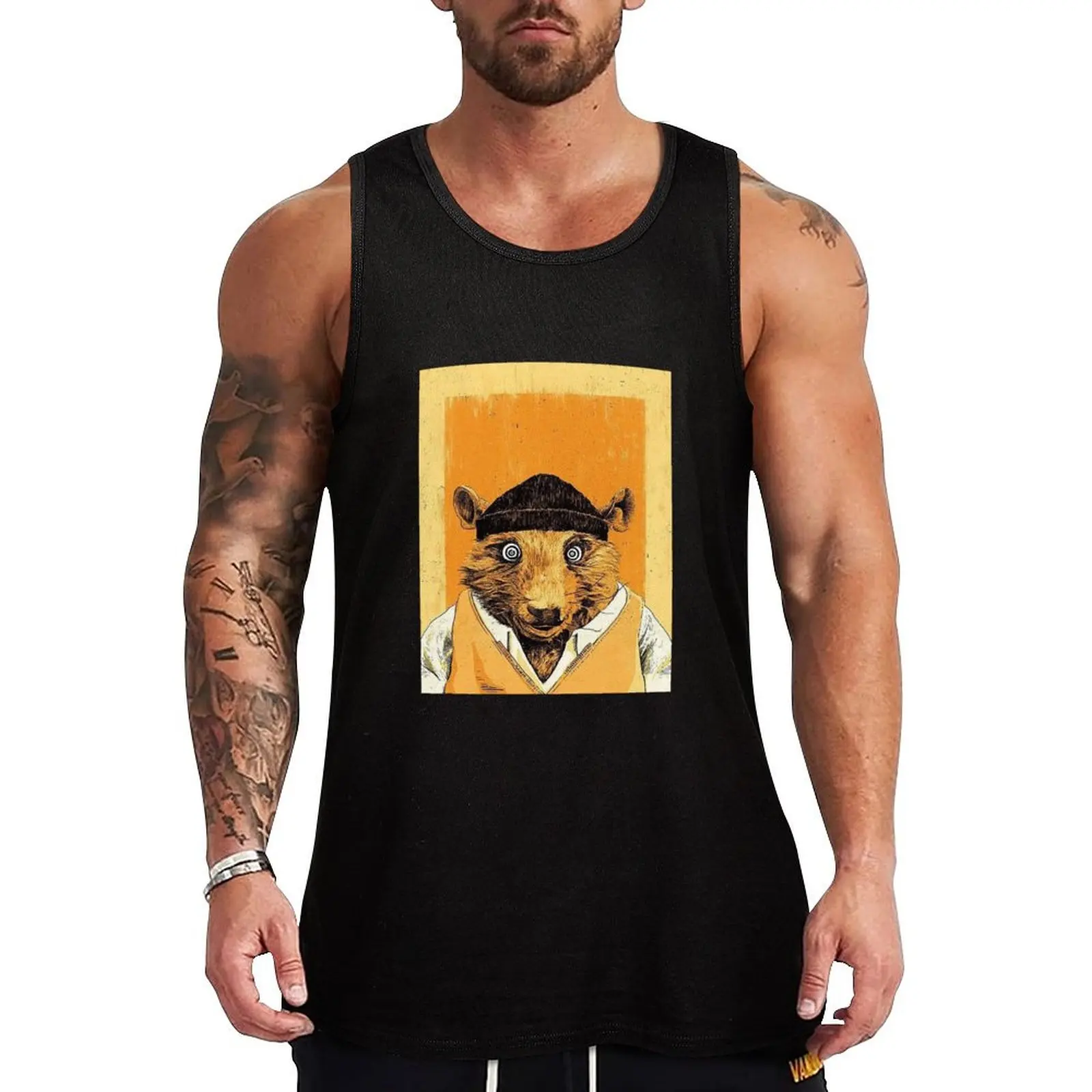 

fantastic mr. fox Tank Top man vest Male clothes gym wear men Men's gym