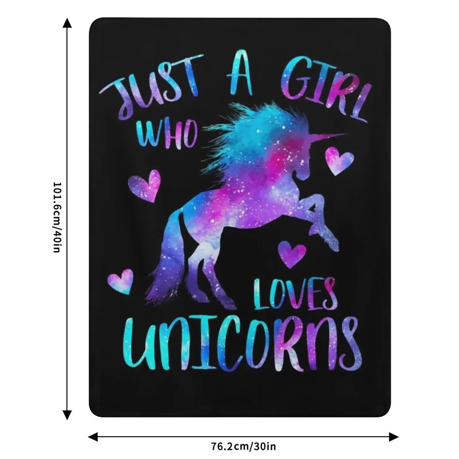 Just a girl who loves Unicorns Throw Blanket manga sofa bed Heavy blankets and throws Comforter Cute Plaid Blankets
