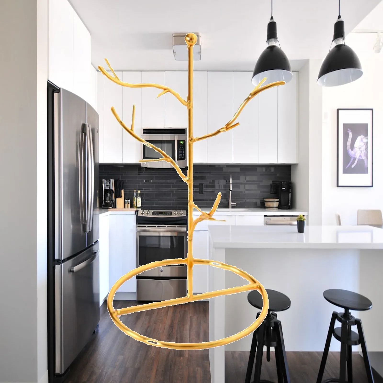 

Jewelry Organizer Hanging Earring Pendant Necklaces Display Jewelry Stand Rack for Countertop Tabletop Home Vanity Dresser Shops