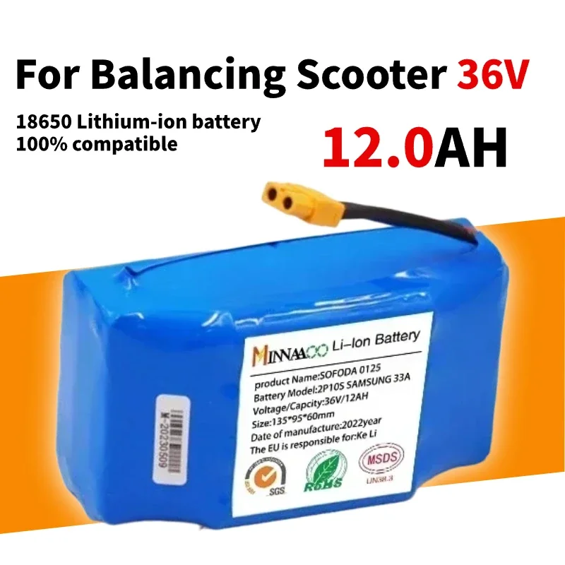 

Genuine 36V 4.4Ah Replacement Lithium ion battery pack for Electric self balancing Scooter HoverBoard unicycle