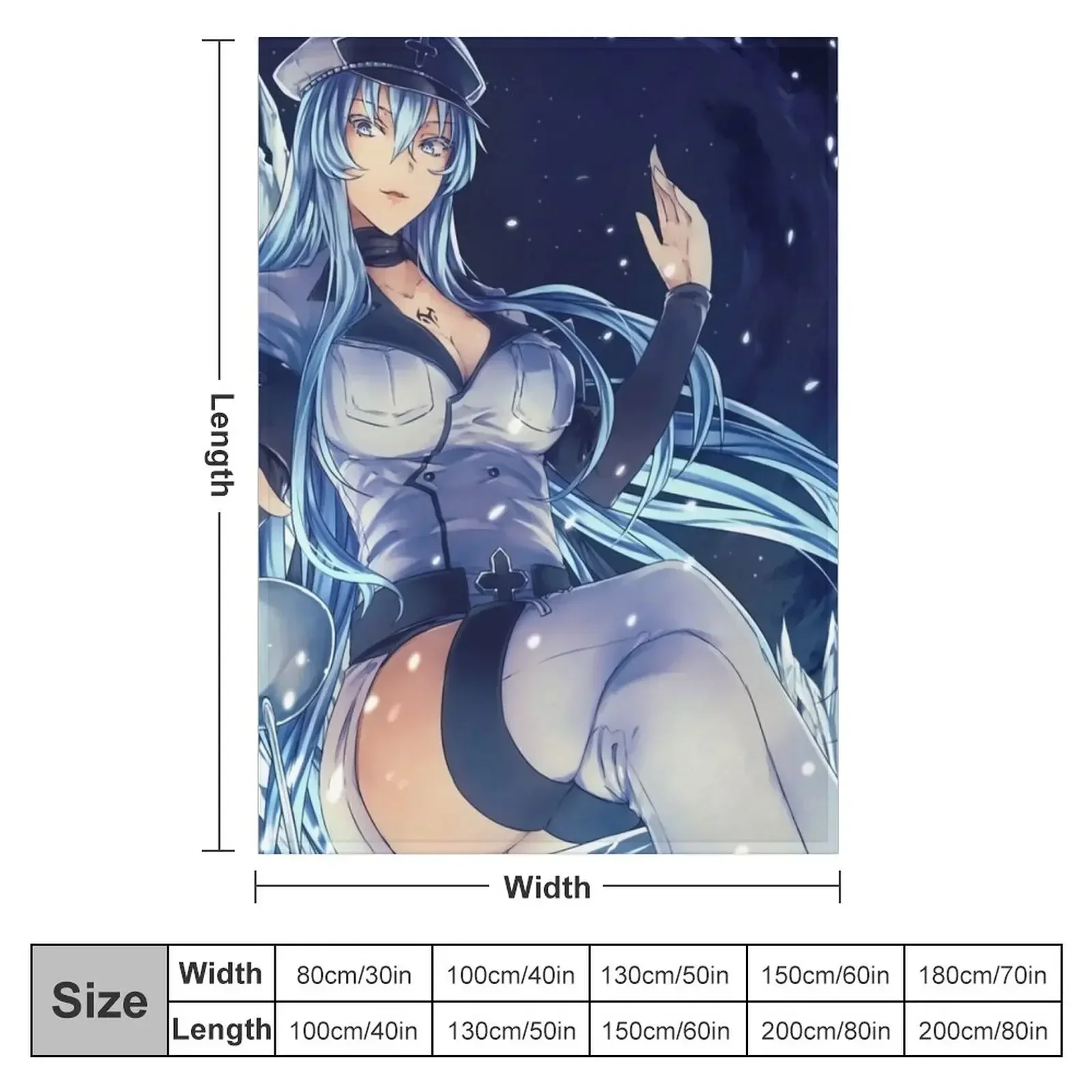 Princes Esdeath Throw Blanket Large Fashion Sofas Beach Blankets