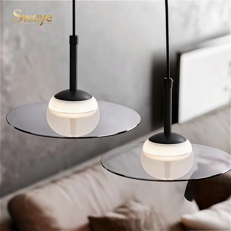 Nordic Minimal UFO LED Pendant Ceiling Lights for Bedroom Restaurant Bar Room Ceiling Chandeliers Home Decor Indoor Luster Lamps