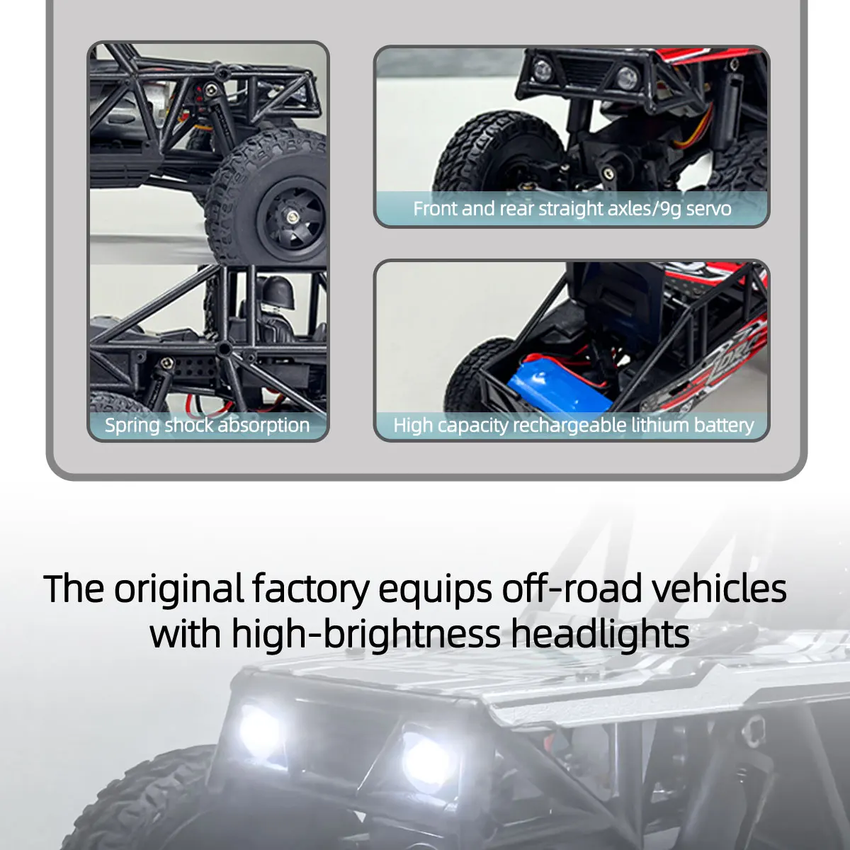 LDRC LD18499 1:18 4 × 4 RC سيارة 2.4G كامل النطاق 4WD التحكم عن بعد سيارة تسلق نموذج سيارة لعب للبنين هدايا عيد الميلاد #3