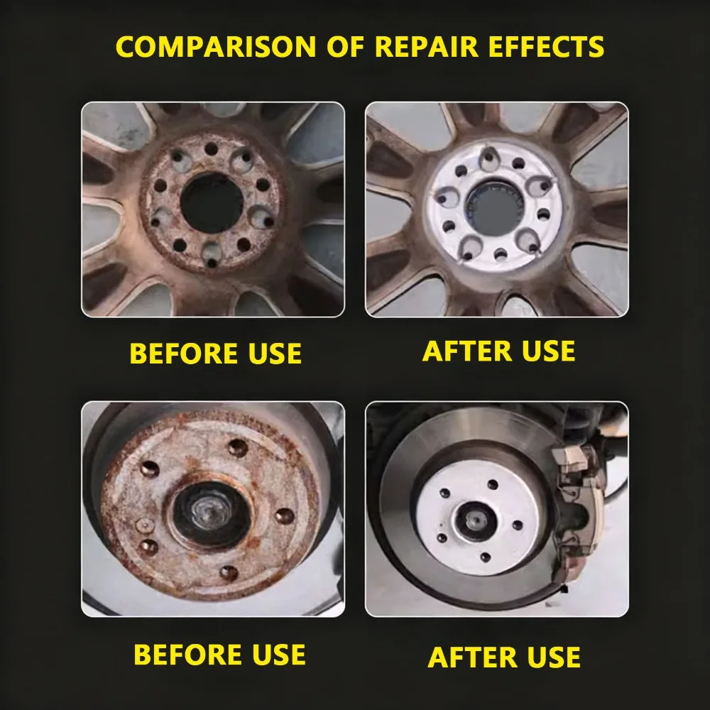 7PCS 6 Grinding Heads Wheel Hub Resurfacing Kit Impact Adapter Rust Removal Wheel Hub Cleaning Kit Universal For 1/2 Inch Drill