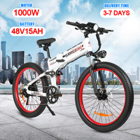 SAMEBIKE Lo26 Plus Electric Bicycle 1000W Motor 48V15Ah Battery Hydraulic Brake Electric Bike Fat Tires Mountain Off-Road E-Bike