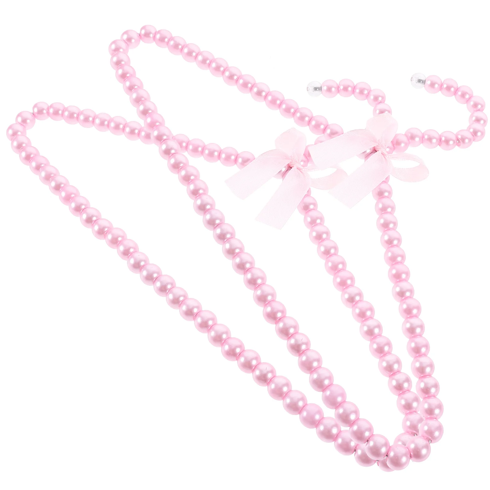 

2pcs Pearl Beaded Hanger Kids Clothing Hangers Kids Clothing Hanging Tools pearl hangers Small clothes hangers