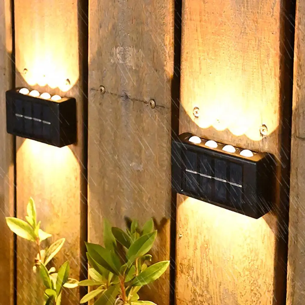 Lámpara Solar Led de pared para exteriores, luz Solar de 2 piezas, impermeable, brillante, para decoración de jardín, Calle y balcón