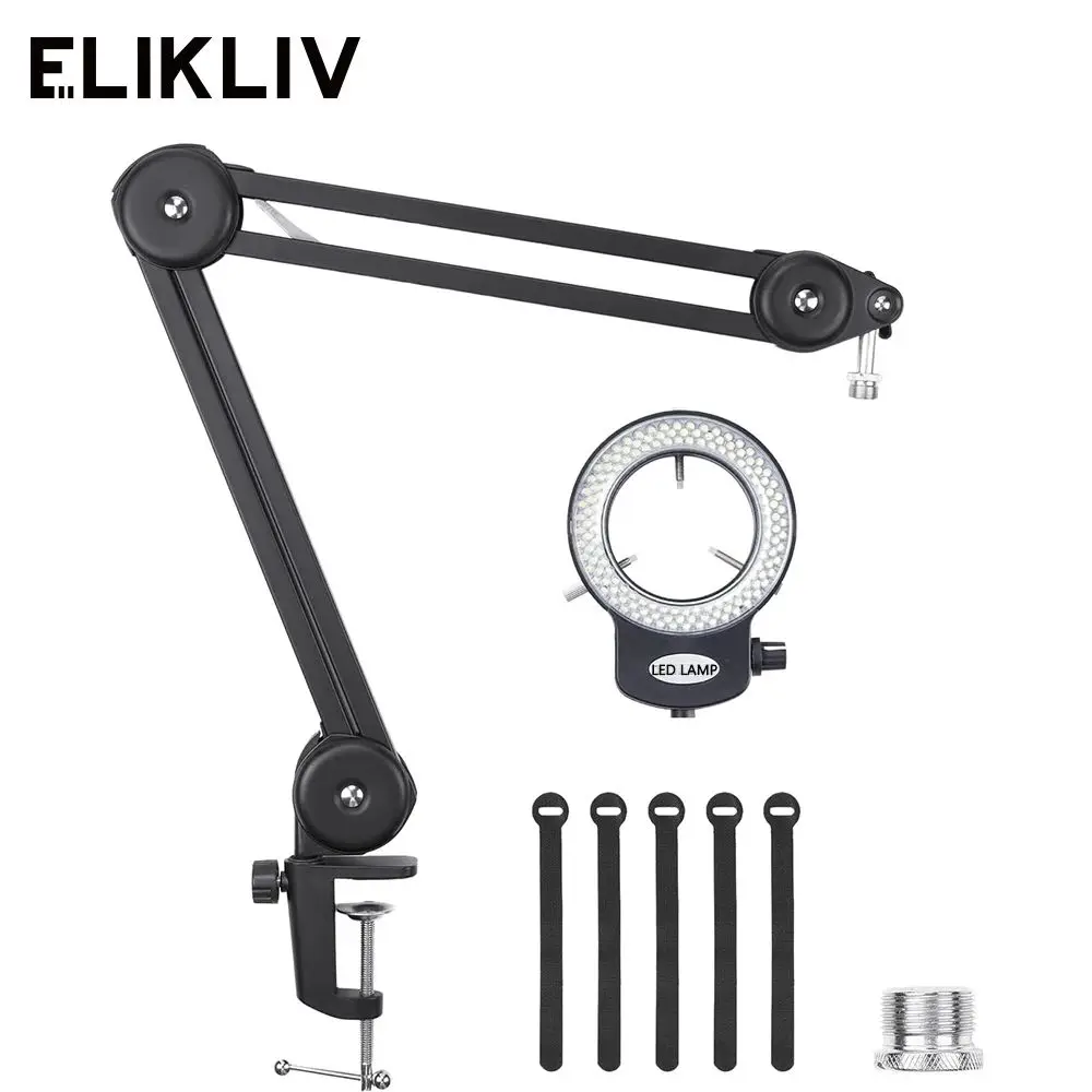 

Elikliv Digital Microscope Flexible Arm with Ring Light Suspension Boom Scissor Arm Stand Metal Bracket for EDM9 EDM4 EDM201