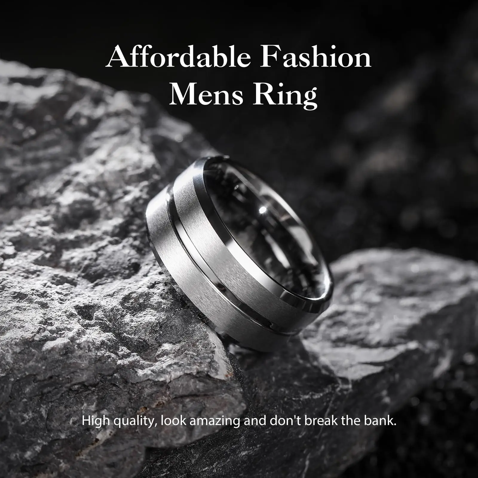 Fashion 8mm Silver Color Titanium Steel Rings For Men Women Matte Brushed Men Stainless Steel Rings Wedding Band Jewelry Gifts