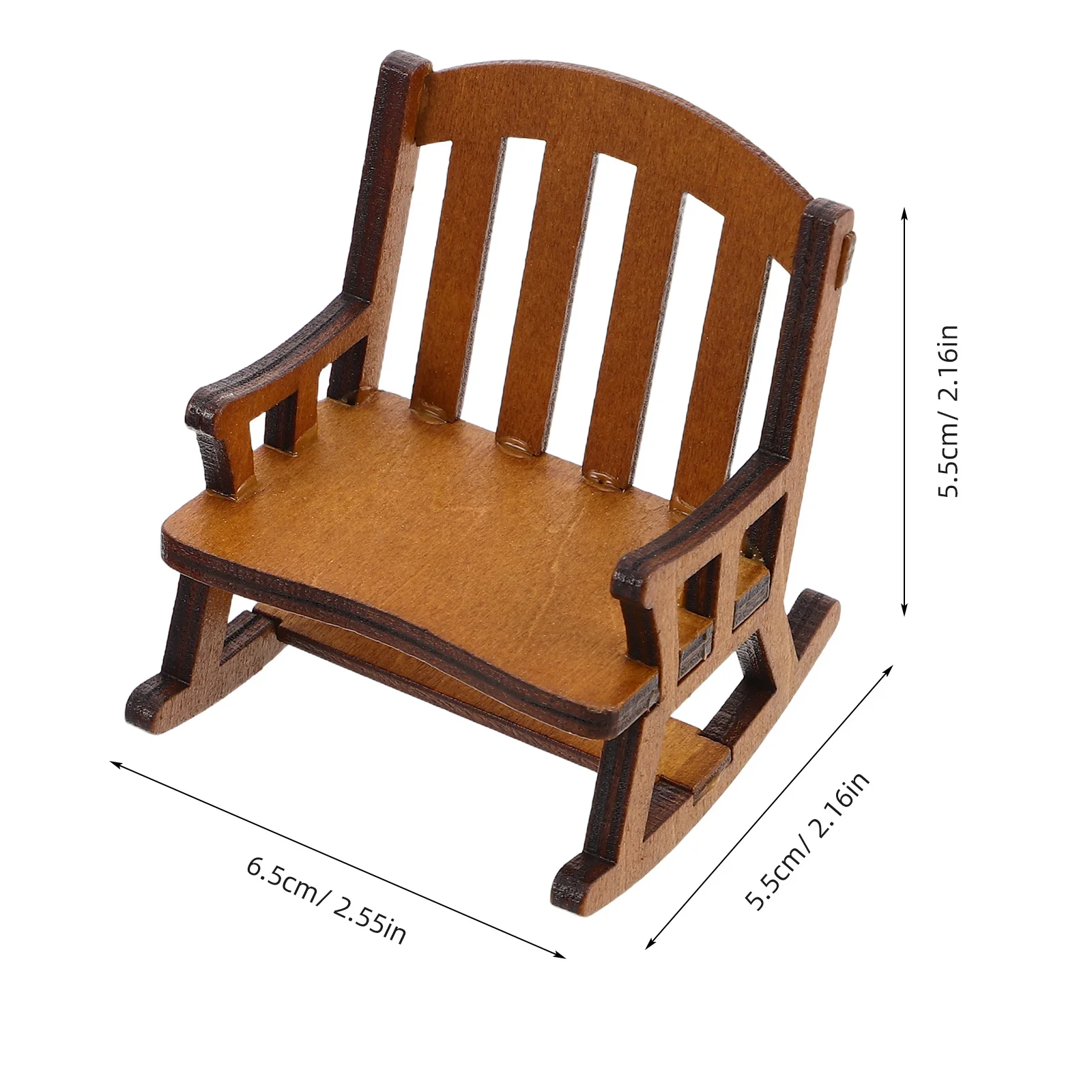 2 pezzi mini sedie a dondolo casa delle bambole in legno arredamento per mobili in miniatura per espositore da tavolo ornamento da giardino fatato gioco per bambini