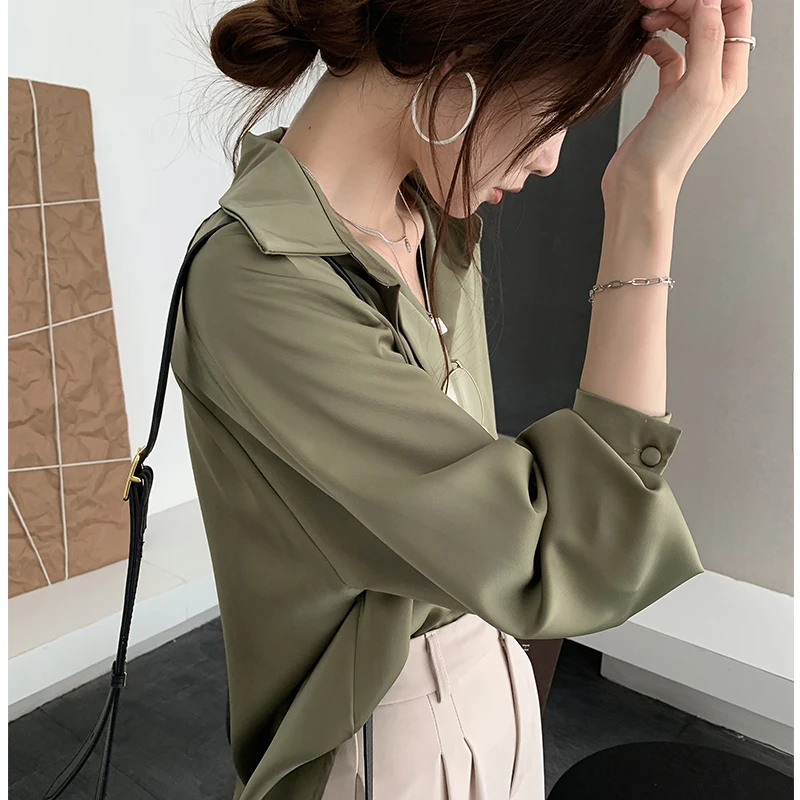 Witte Chiffon Lange Sve irt vrouwen Losse Werkkleding Lente Herfst Nieuwe Sle Grote Maat Top Formele irt Koreaanse Pendelen Sle