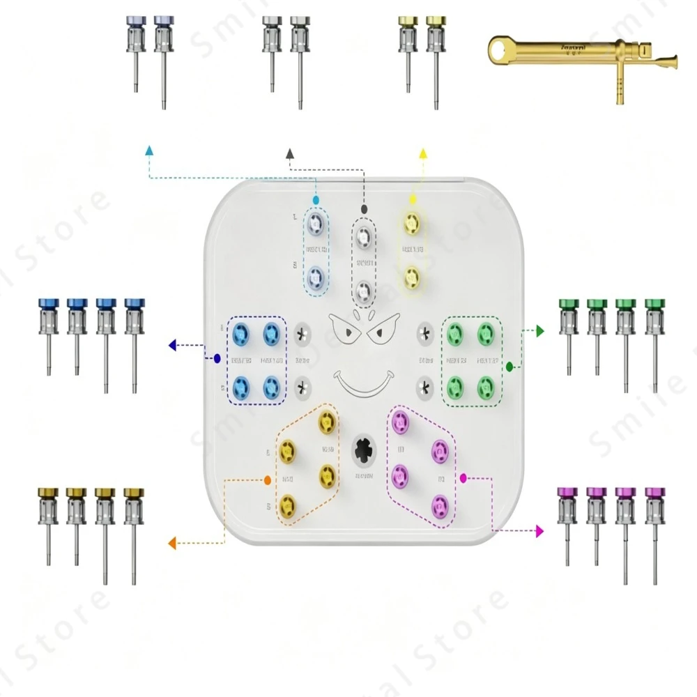 Universal Dental Implant Repair Kit V9 Flagship Version Screw Driver Wrench Multi‑Systems Compatible Dental Auxiliary Instrument