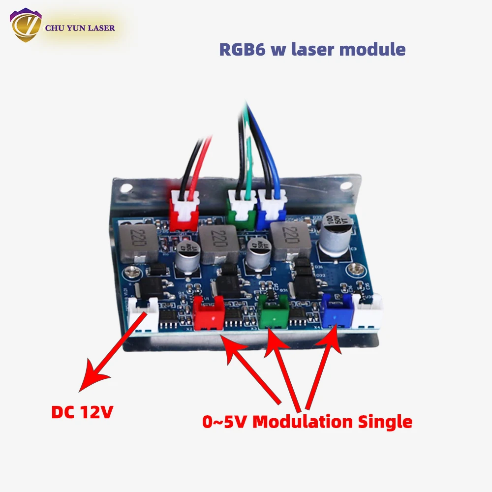 DC12V rgb6w  laser module Red/Blue/Green ttl or analogue laser light parts