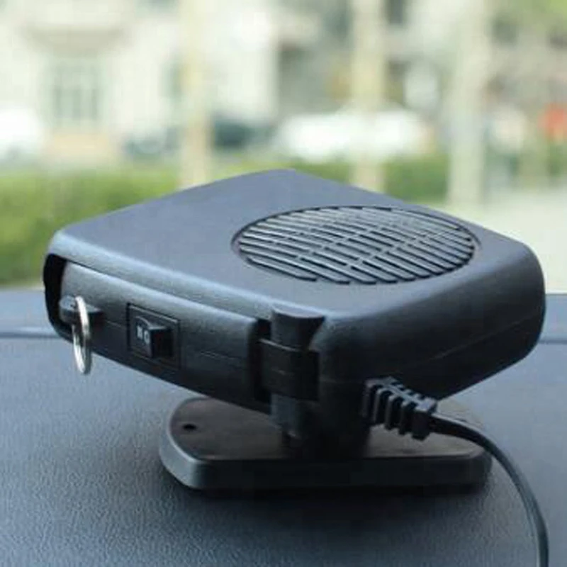 Heating Car Fan Fast Heating Defroster 200W Car Defogger 2 In1 Fast Heating & Cooling Fan Heater Plug Cigarette Lighter