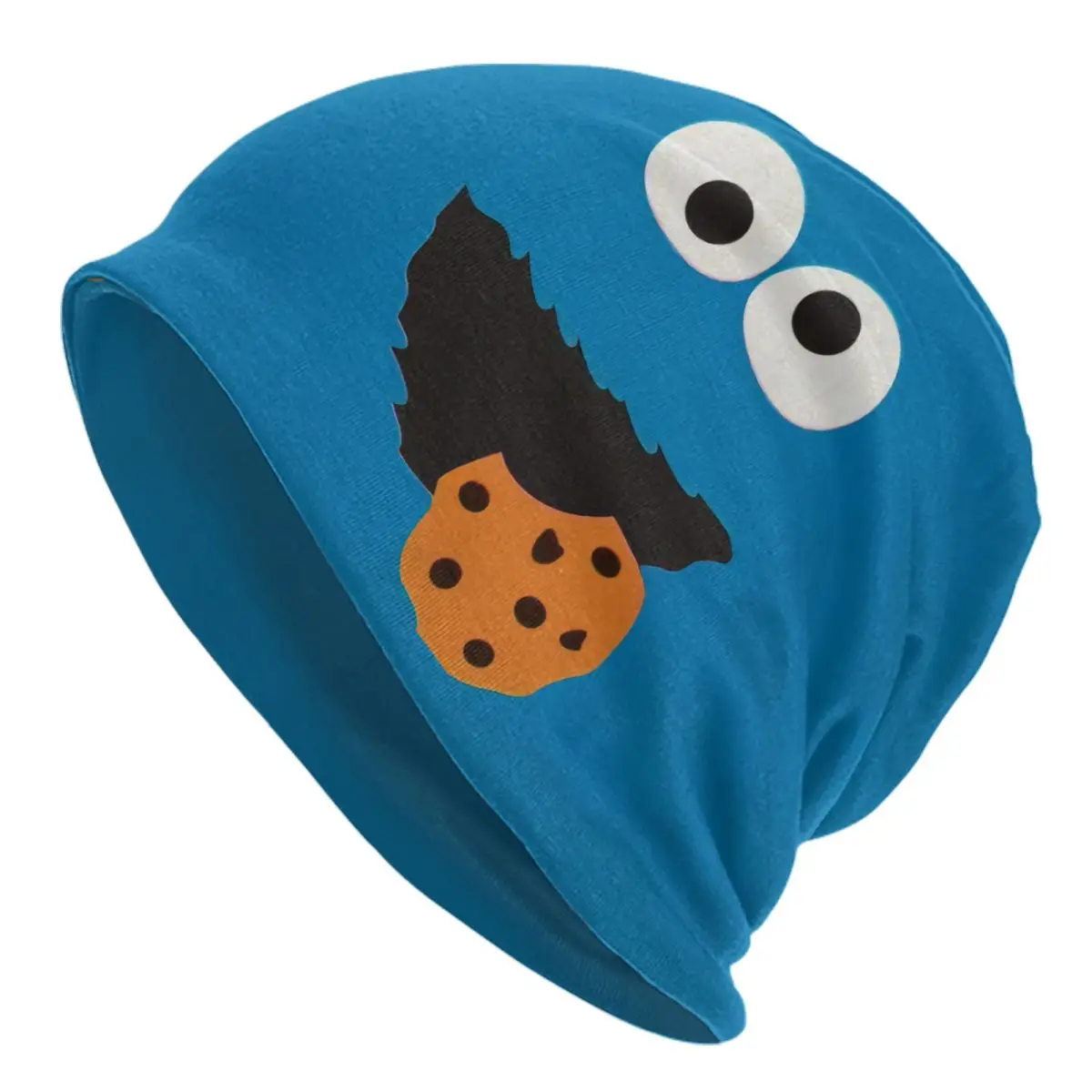 Cookie Monster Face Manga Beanie Cap Unisex Winter Warm Bonnet Femme Knitting Hats Street Ski Sesame Street Skullies Beanies Hat