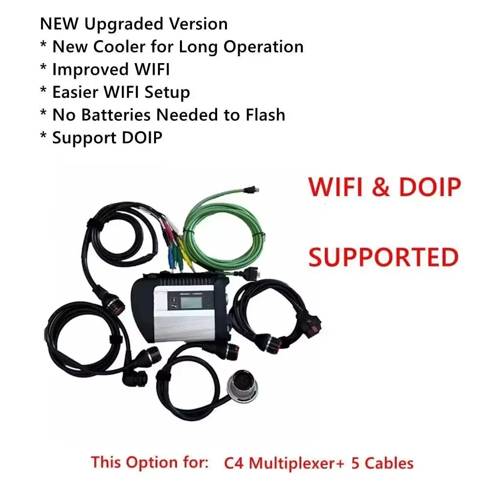 

2025.12 Newest Version Software SSD MB Star DoIP C4 SD Connect Compact 4 Multiplexer Full Cables Car Diagnostic Tools